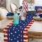4th of July Patriotic Table Runner – Red & Blue Stars and Stripes Design for American Independence Day, Memorial Day, Labor Day, and Summer Celebrations. Ideal for Kitchen, Dining Table, or Party Decorations. 13 x 72 Inches.